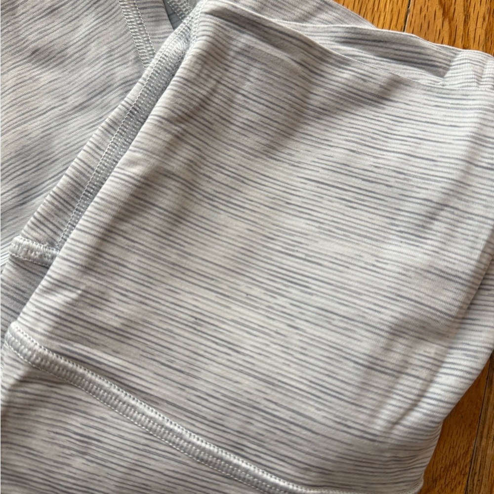 Gray Striped Leggings